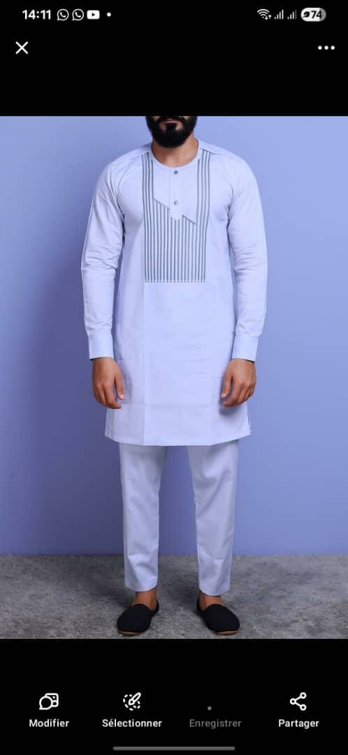 Boubou africain élégant homme