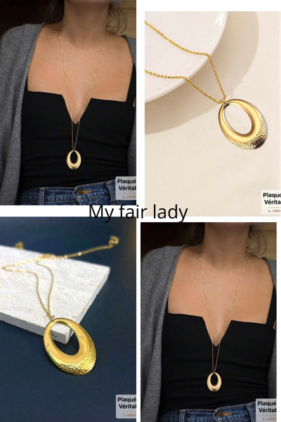 Collier Pendentif Doré Élégant