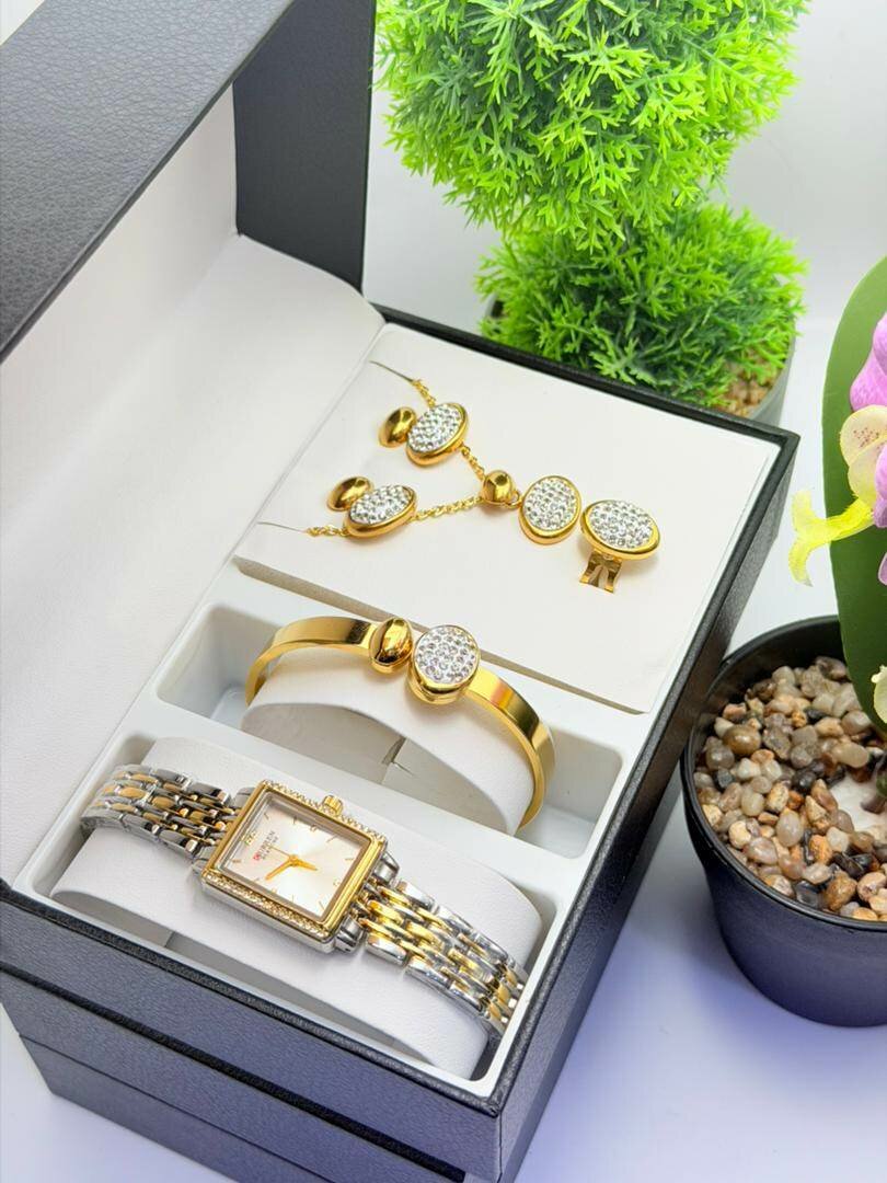 Ensemble Montre et Bijoux Luxe