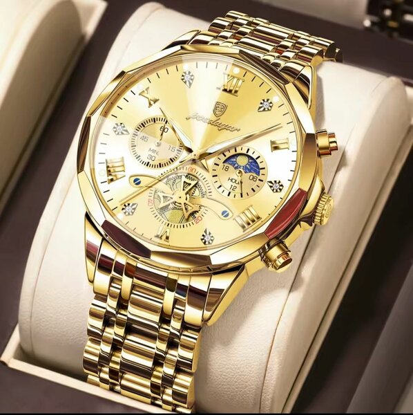 Montre Homme Luxe Dorée