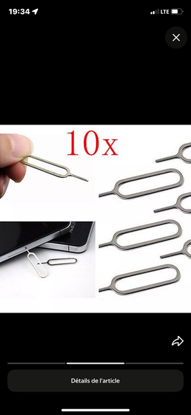 Outils éjection SIM 10 pièces