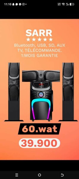 Système audio Bluetooth 60W