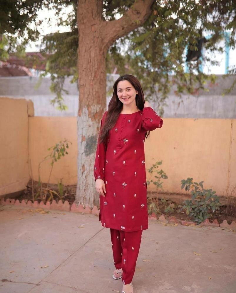 2 Pcs woman's stitched Linen Embroidered suit