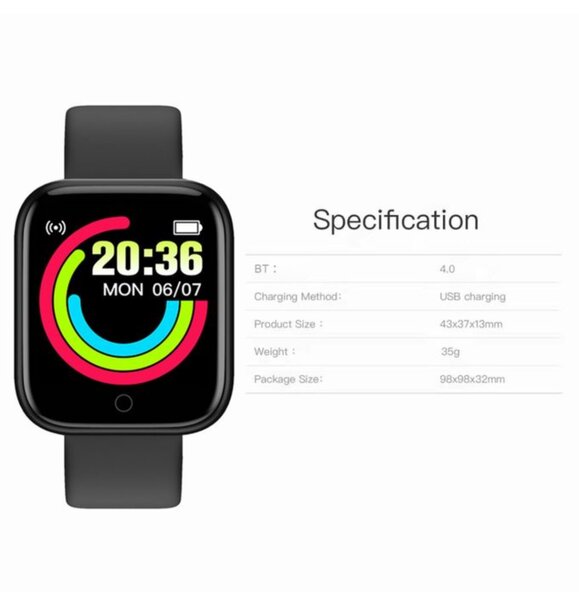 Smart Watch 716 Black for Android and iPhones