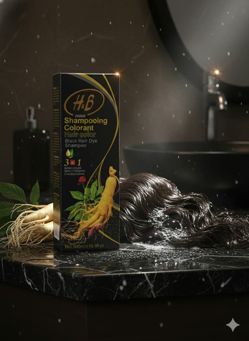 Shampoing Colorant Noir 3 en 1
