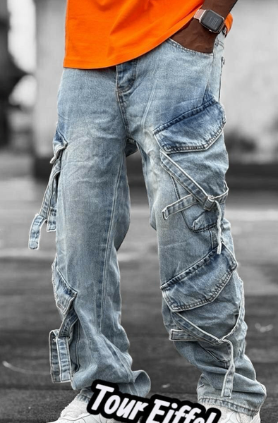 Jeans cargo style homme