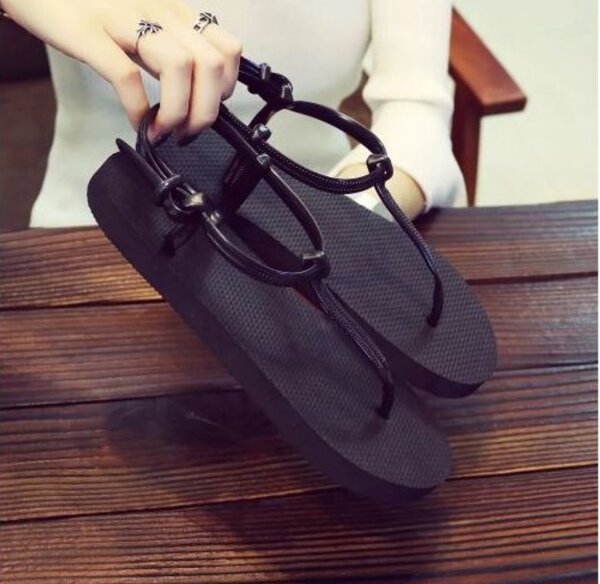 Flip-Flops Sandals Summer Non-slip Clipping Flat Beach Shoes