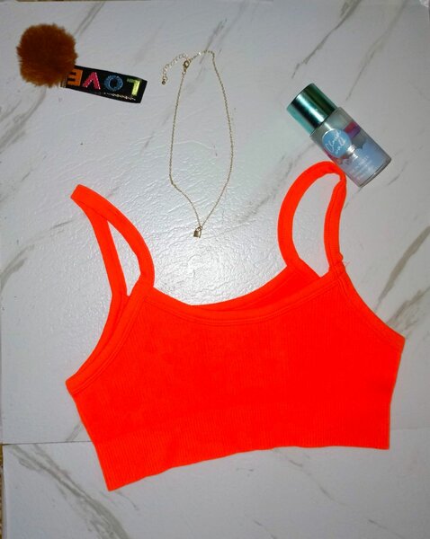 Top court en néon orange