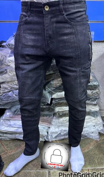Jean biker slim fit homme