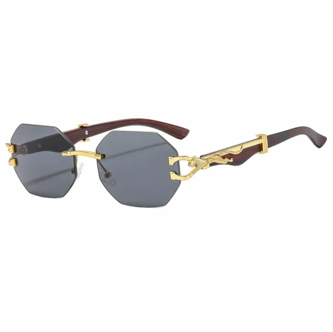 Lunettes de soleil octogonales luxe