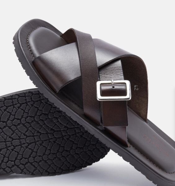 Sandales pour homme en cuir