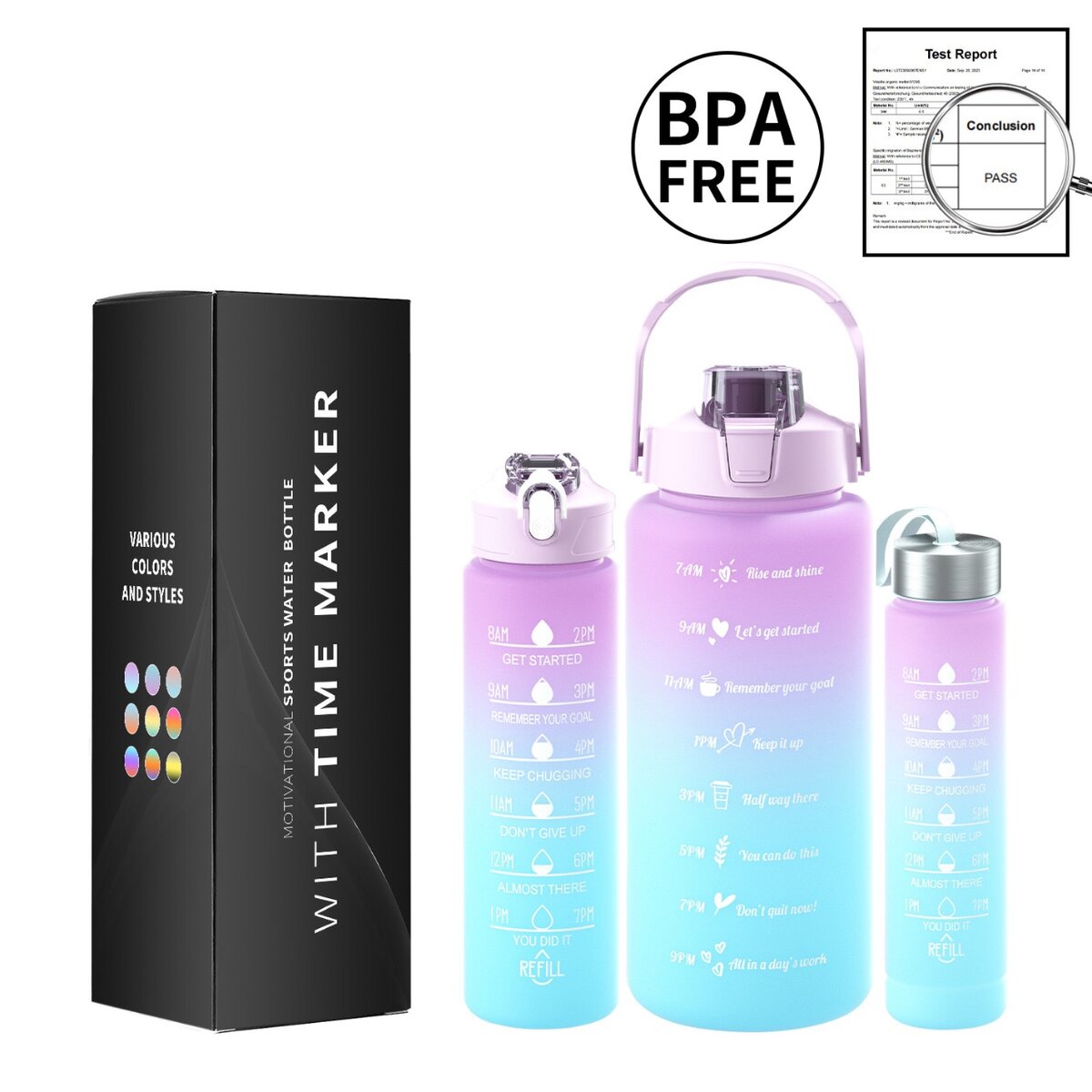 3in1 water bottle set