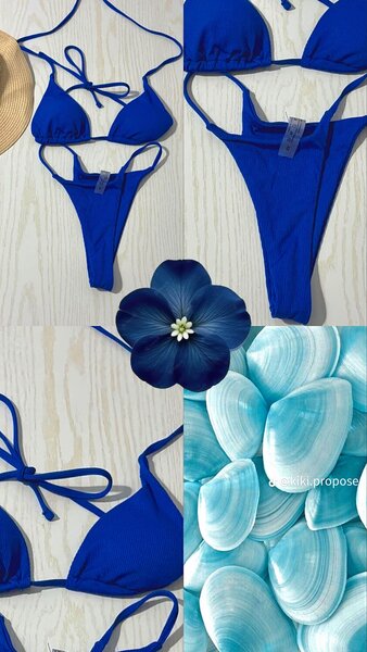 Bikini bleu élégant pour femme