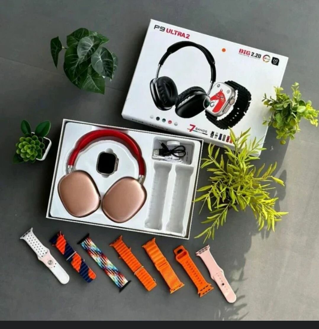 Smart Watch with 7 Straps plus Headphone