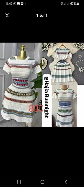 Robe élégante multicolore