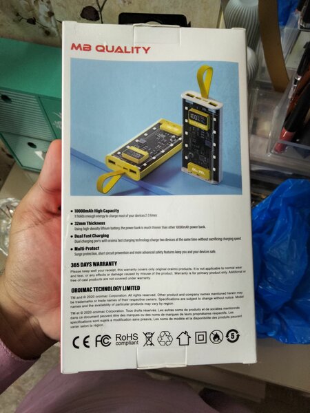 MB QUALITY Transperant Power Bank 20000mah 66W Charging