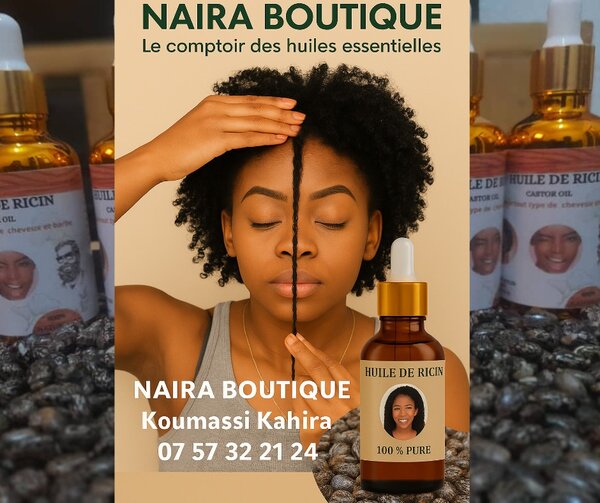 Huile de Ricin Pure Cheveux