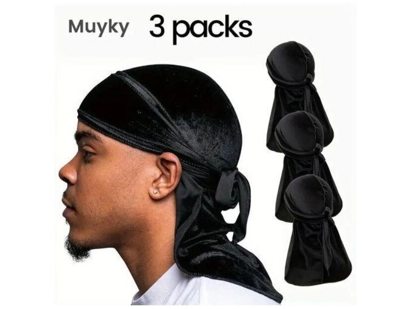 Durags en velours noir