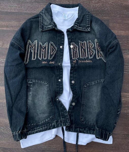 Veste en jeans noir homme