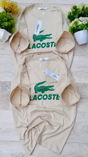 T-shirt Lacoste homme beige