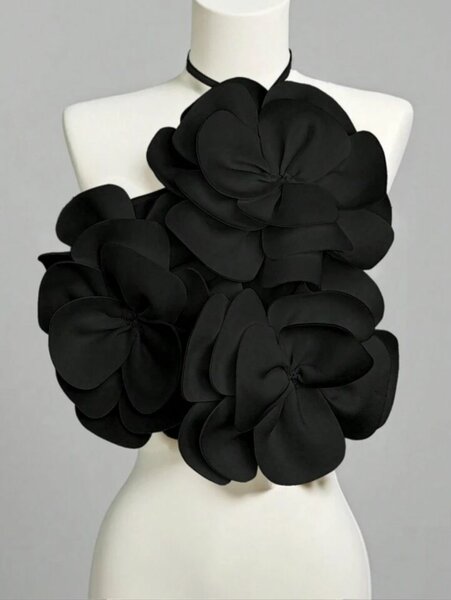 Top dos nu fleuri élégant