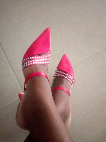 Women's Heeled Shoes with Rhinestones