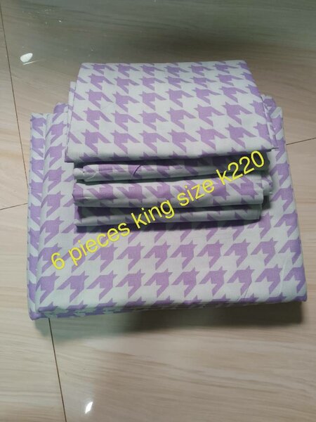 Bed linen set (6 pieces, king size)