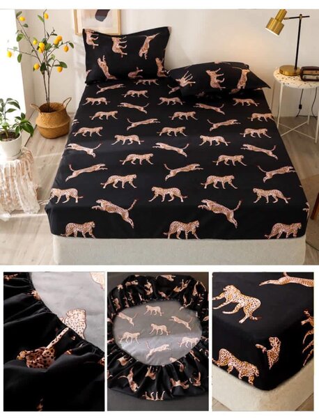 Parure de lit léopard 3places