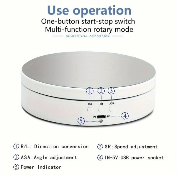 360 Degree Rotating Display Stand, 13.72 cm Motorized