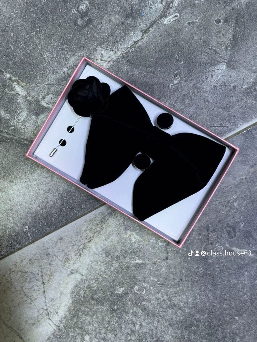 Coffret noeud papillon velour