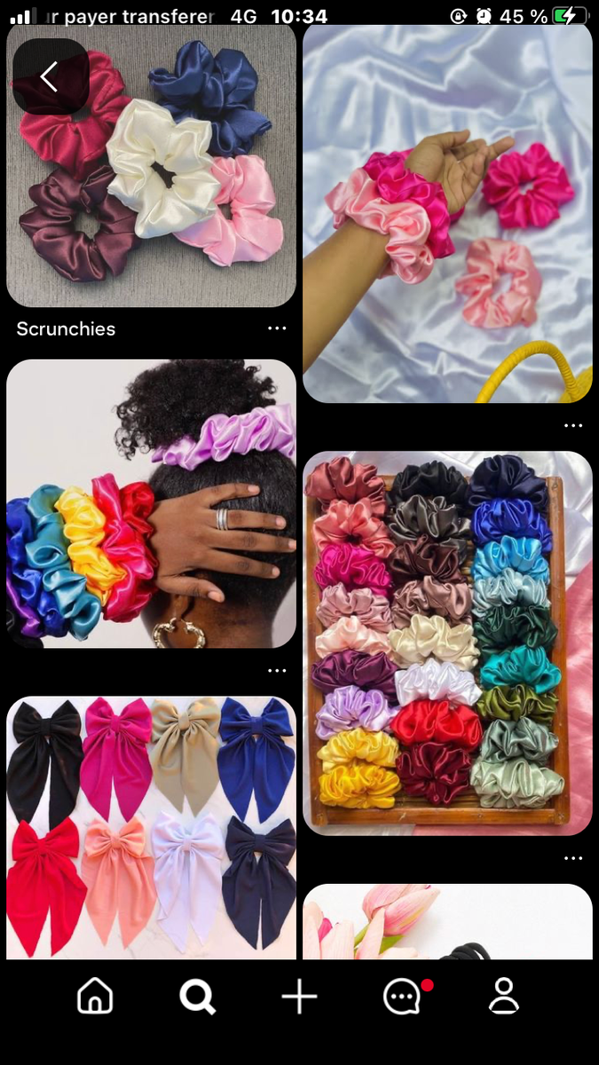 Lot de Chouchous en Satin Colorés