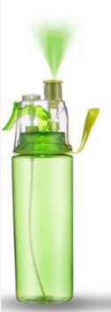 Clear Plain Colored Mist ’N Sip Spray Water Bottle with Pull-Top Spout