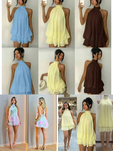 Robe fluide sans manches