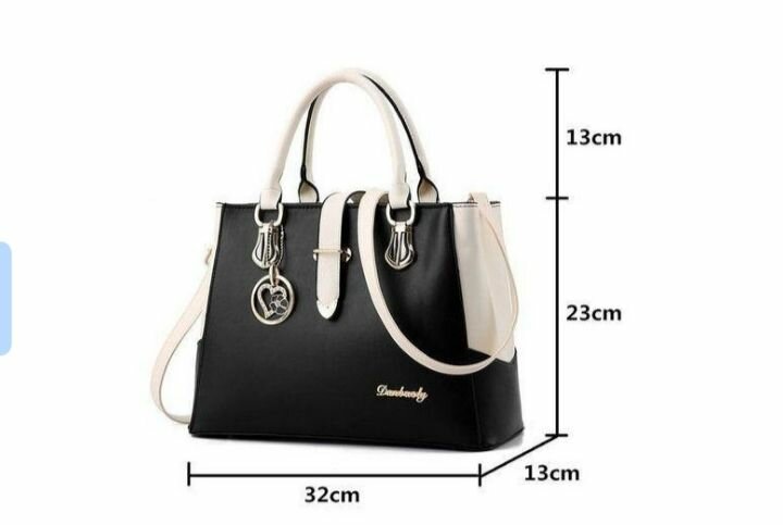 Sac à main élégant noir et blanc