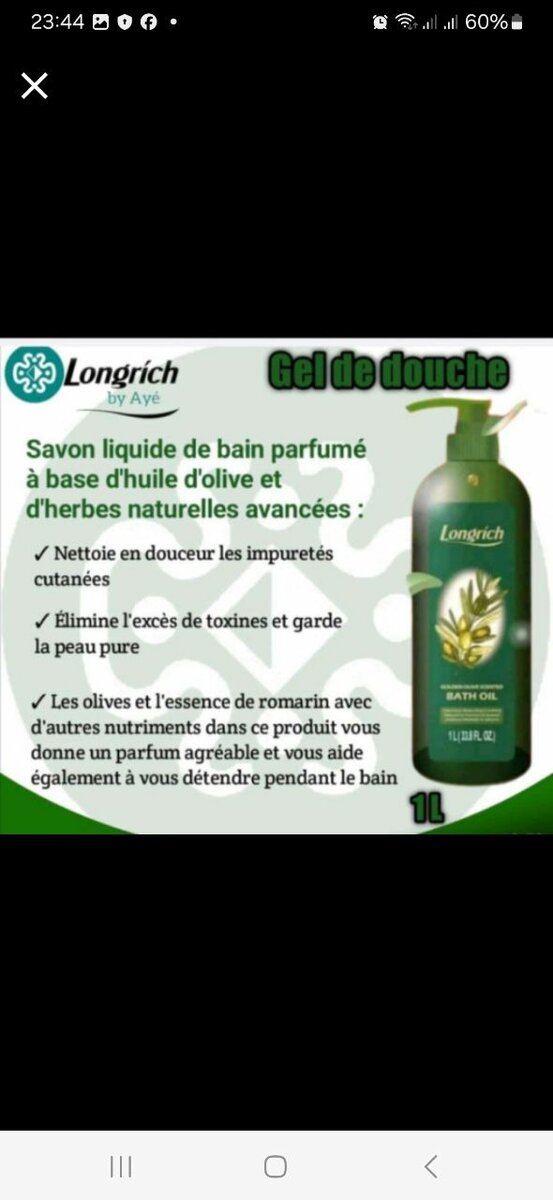 Huile de Bain à l'Olive Longrich