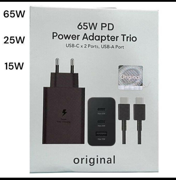 65W PD Power Adapter Trio