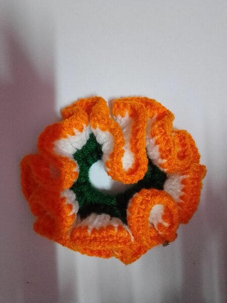 Chouchou tricoté tricolore