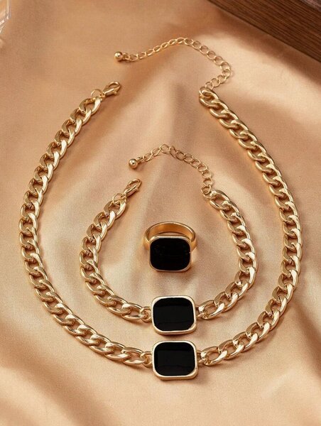 Ensemble de col bracelet bague pour femme