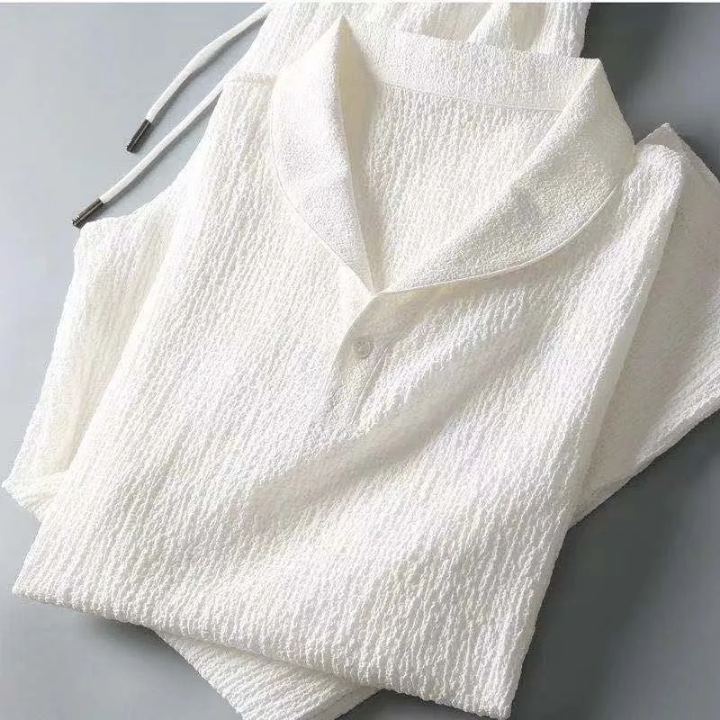 Ensemble short homme en coton blanc