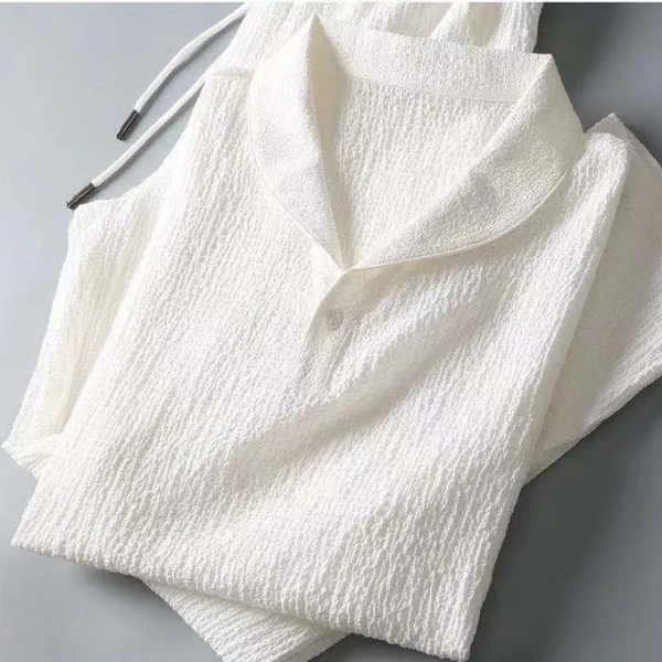 Ensemble short homme en coton blanc