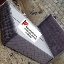 custom made bed with a high base