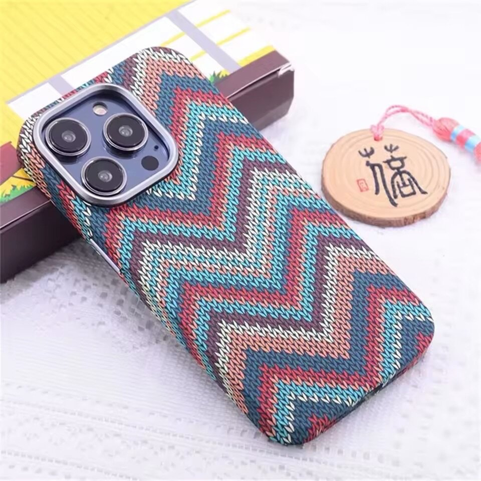 Kevlar Patterned Magnetic Phone Case,Magsafe Shockproof