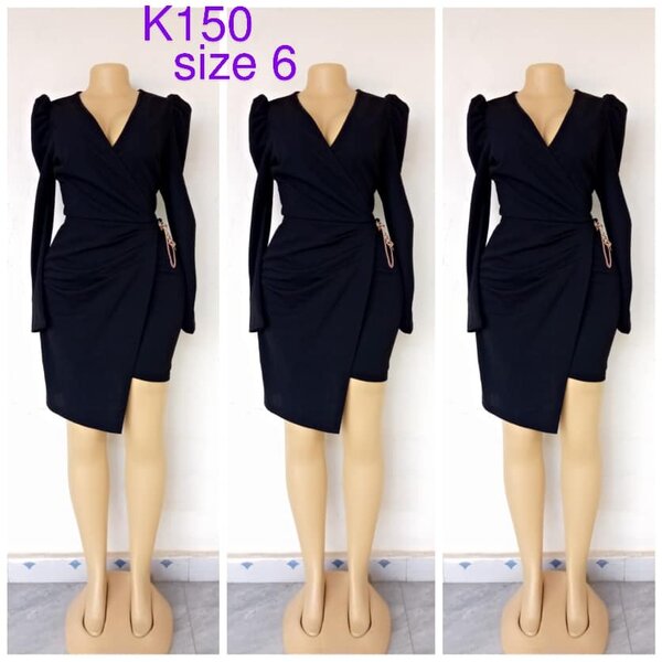 Dress black asymmetrical size 6