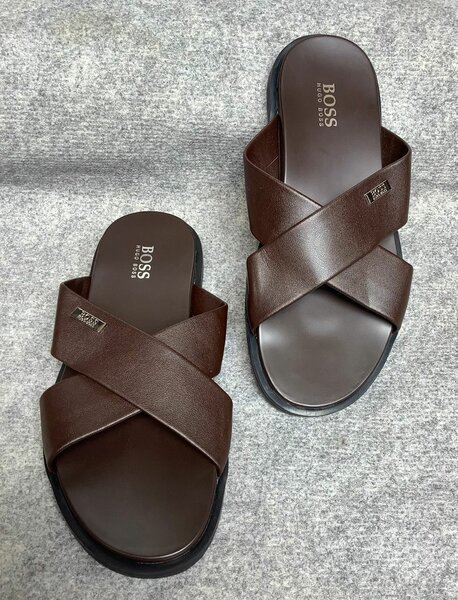 Sandales élégantes en cuir homme