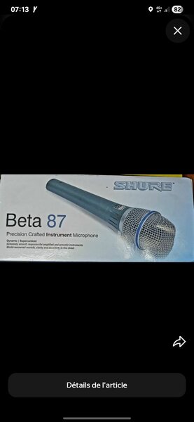 Microphone Shure Beta 87