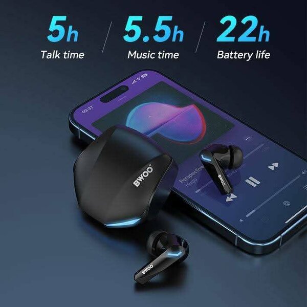 Écouteurs Sans Fil LED Hi-Fi