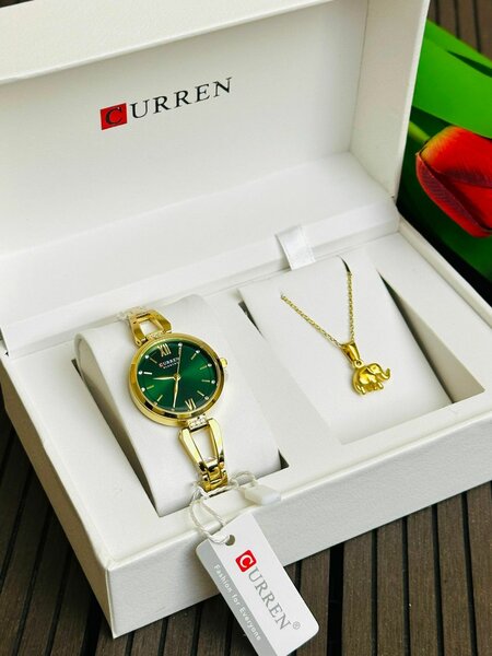 Montre CURREN avec collier en or