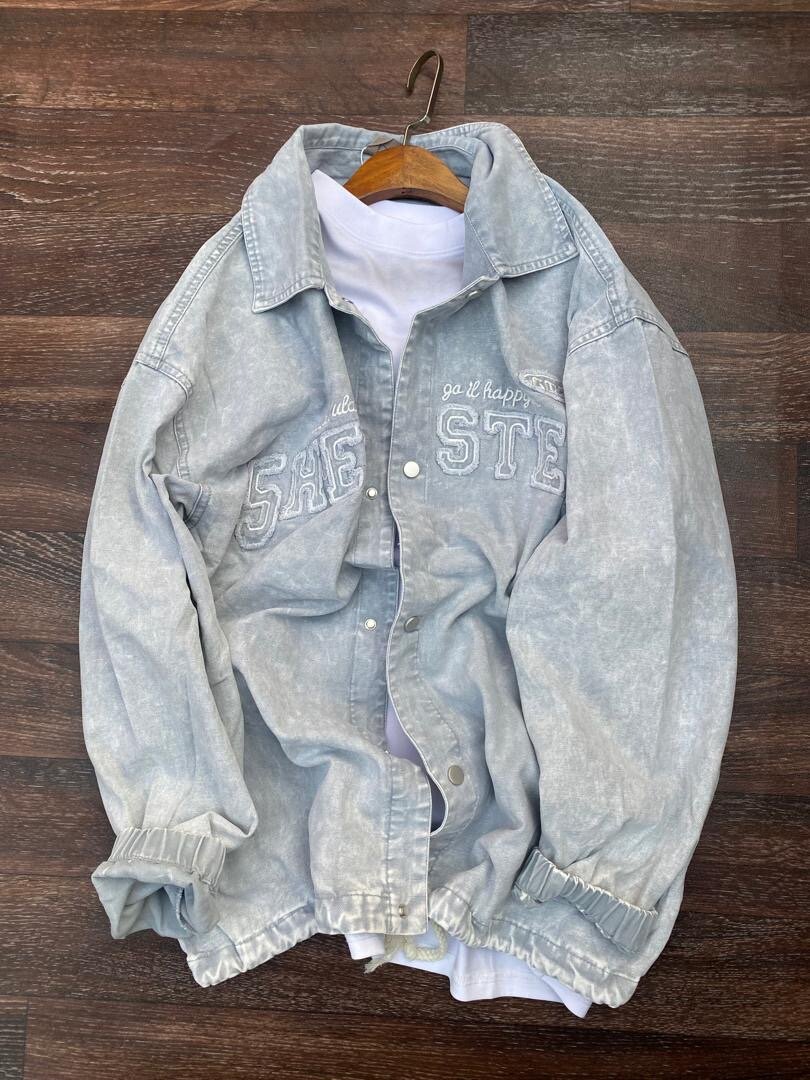 Veste en jean clair délavé