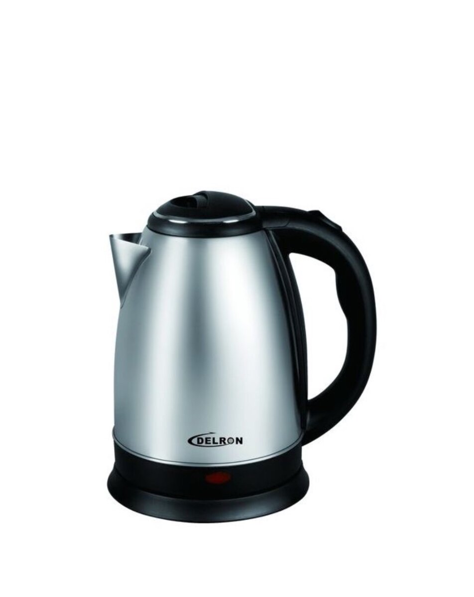 1.8L - DK-001 Electric Kettle - Black/Silver Brand: Delron |