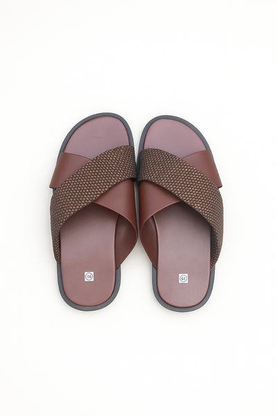 Sandales crossover en cuir pour homme